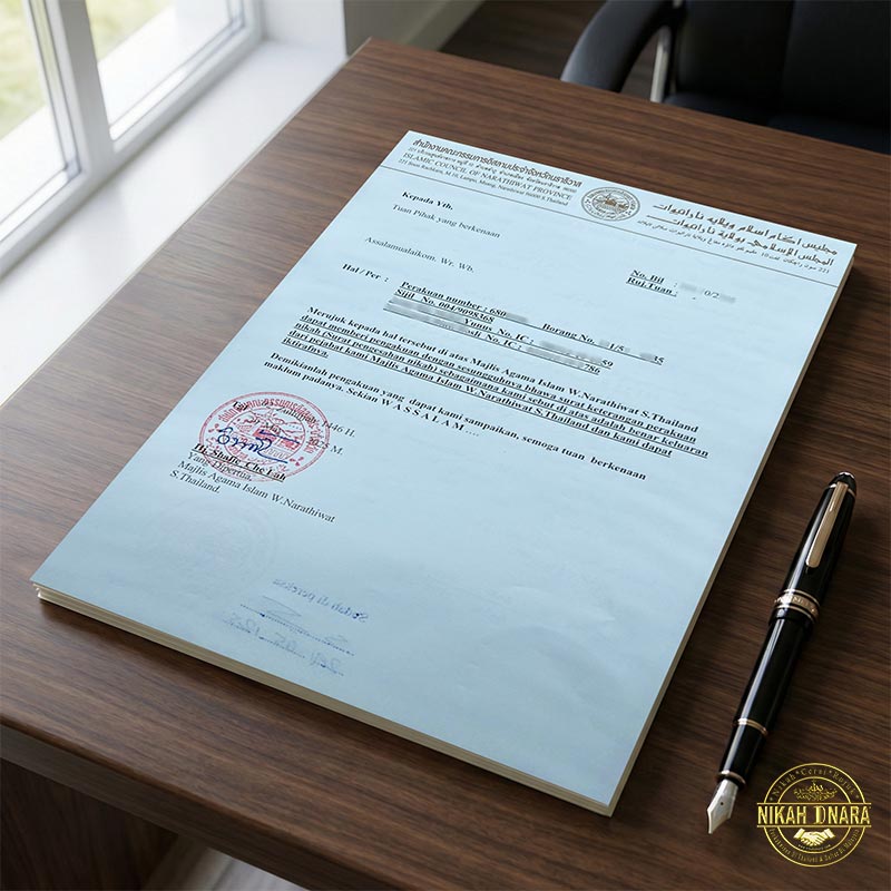 Surat Pengesahan Majlis Agama Islam Thailand